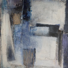 "rauf oder runter ?"    100x80x4     Acryl auf Marmormehl+Sumpfkalk,   Februar 2019