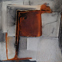 "Diptychon energisch"      40x40x4   2014    (verkauft)