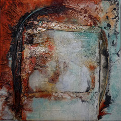 "Blick aus dem Fenster" 40x40x2  2014  (verkauft)