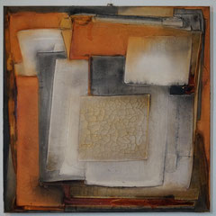 "die goldene Mitte"  80x80x4  2014   (verkauft)