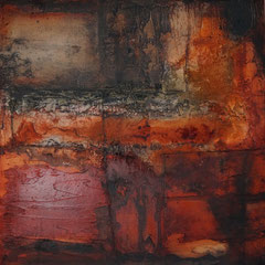 "Serie Wände das dritte Rote" 60x60x2  2014  (verkauft)