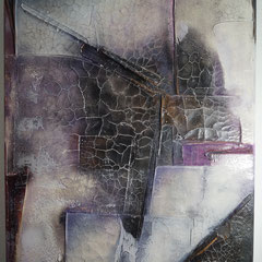 " pink "  100x80x4  Pigmente in Öl auf altem Marmormehlbild    März 2019   (verkauft)