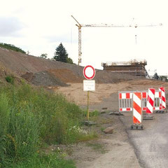 Brückenneubau Richtung Saale