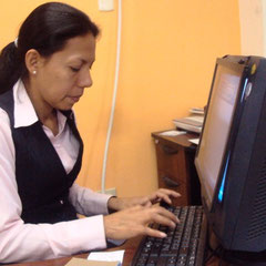 Amanda Mero, Secretaria del Centro de Capacitación Ocupacional María Auxiliadora de Manta, Ecuador.