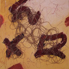 Teo Libardo - Fragiles labyrinthes n°436, 2007 -  technique mixte sur toile, 60x60 cm - © Adagp, Paris, 2017