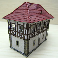 (c) W. Fehse - Stellwerk Waldheim Wo, Putz hell, 1:87 (H0)