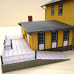 c) W. Fehse - Modell Bhf Hasselfelde, Terrasse
