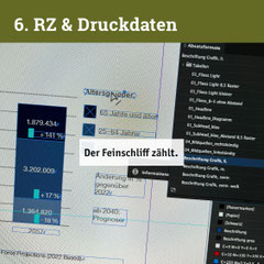 Bild 6 RZ & Druckdaten zeigt einen Monitor mit dem Fenster Absatzformate in Adobe InDesign