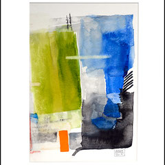 "Revues relues 12" - aquarelle sur papier Hahnemühle 40 cm x 30 cm