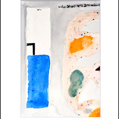 "Revues relues 6" - aquarelle sur papier Hahnemühle. 30cmx20cm