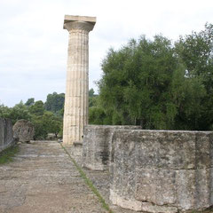 die Ausgrabungsstätten von Olympia