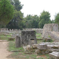 die Ausgrabungsstätten von Olympia