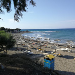 Strand an Taverne, Old Kamiros, Rhodos