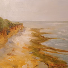 La côte à Chassiron   46 x 38 cm huile sur toile
