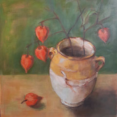 Pot jaune 2021 - 40 x 40 cm huile sur toile