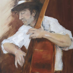 Jazz - 73 x 60 cm  huile sur toile