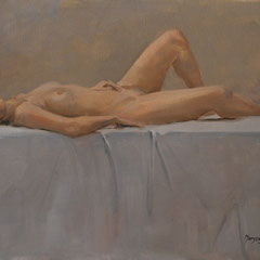 Modèle au repos - 81 x 54 cm huile sur toile