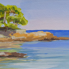 Font de sa Cala 2023 - Majorque - Gouache sur papier 20 x 15 cm