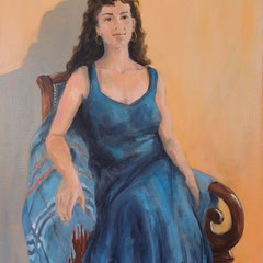 Mademoiselle "C" 2022- 55 x46 cm huile sur toile
