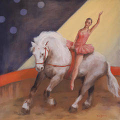 En piste 2022 - 80 X 80 cm Huile sur toile