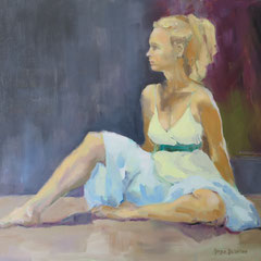 Danseuse - 46 x 55 cm huile sur toile
