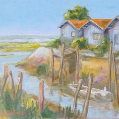 Gujan Mestras 2025 - 35 x 27cm huile sur carton toilé