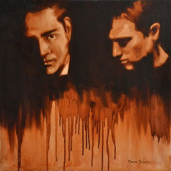 Duo - 60 x 60 cm  huile  sur toile