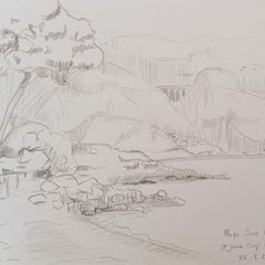 Saint Jean Cap Ferrat 2025 - dessin 20 x 15 cm
