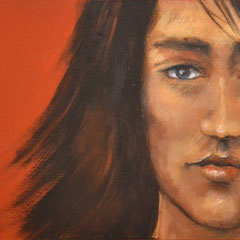 ELLE - 40 x 80 cm technique mixte sur toile