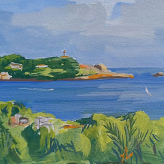 Punta de Cap de Pera - Majorque  2023- gouache sur papier 