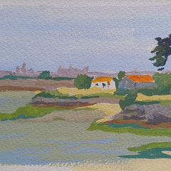 Ile Oléron 2023 - Gouache sur papier 20 x15 cm