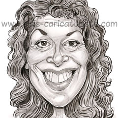 Caricature visage femme