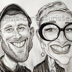 Caricature couple