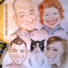 Caricature famille