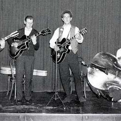 JACKY MATHIS & THE ROCKET BOYS - Ons Huis, Amsterdam ca. 1959/1960 vlnr: Cor Beaux - Herman Sterk - Jaap Mathijssen - Henk Sijbrands - Jacques Tokkie