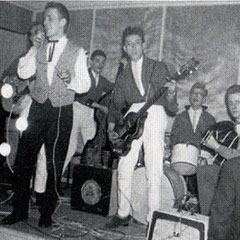 JACKY MATHIS & THE ROCKET BOYS - 1961 vlnr: Gerard Korporaal - Jaap Mathijssen - Jaques Tokkie - Willy Yang - Henk Sijbrands - Herman Sterk 
