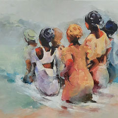 Waiting for the catch 90x120 cm