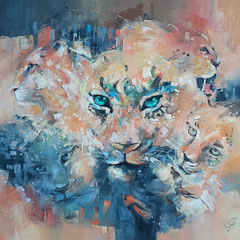 Green eyes 90x90 cm