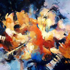 Rapsody in blue  100x100 cm
