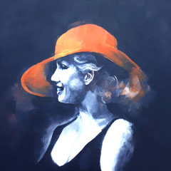 The MM girl with hat 100x80 cm