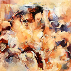 Into the blues 80x100 cm