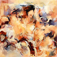 Into the blues 80x100 cm