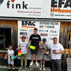 4WD von links: bester Jugendl. Gianluca Dobler, Lynn Blatter, Noah Kaufmann, Sebastian Schneider, B-Finalsieger Martin Bieri