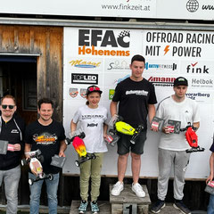 2WD von links: bester +40 Guntram Rümmele, B-Final Sieger Sandro Isler, Lynn Blatter, Noah Kaufmann, Ralph Weiskopf, bester Jugendl. Lois Jäger 
