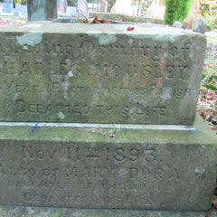 The remains of the grave of Charles Mousley