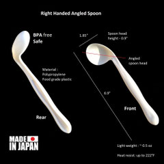 Right handed angled spoon
