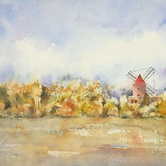 Breton Windmill "Alfonse Daudet -  15 in. x 22 in. - 38 x 56 cm - 780,00 Euro 
