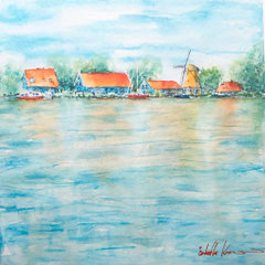 Windmill de Paauw, Nauerna - Netherlands -  15 in. x 15 in. - 38 x 38 cm - 680,00 Euro