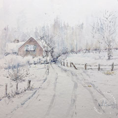 On a cold Winter's day  - 15 in. x 15 in. - 38 x 38 cm - 680,00 Euro