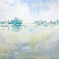 Grey City by the Sea, 15 in. x 15 in. - 38 x 38 cm - 680,00 Euro